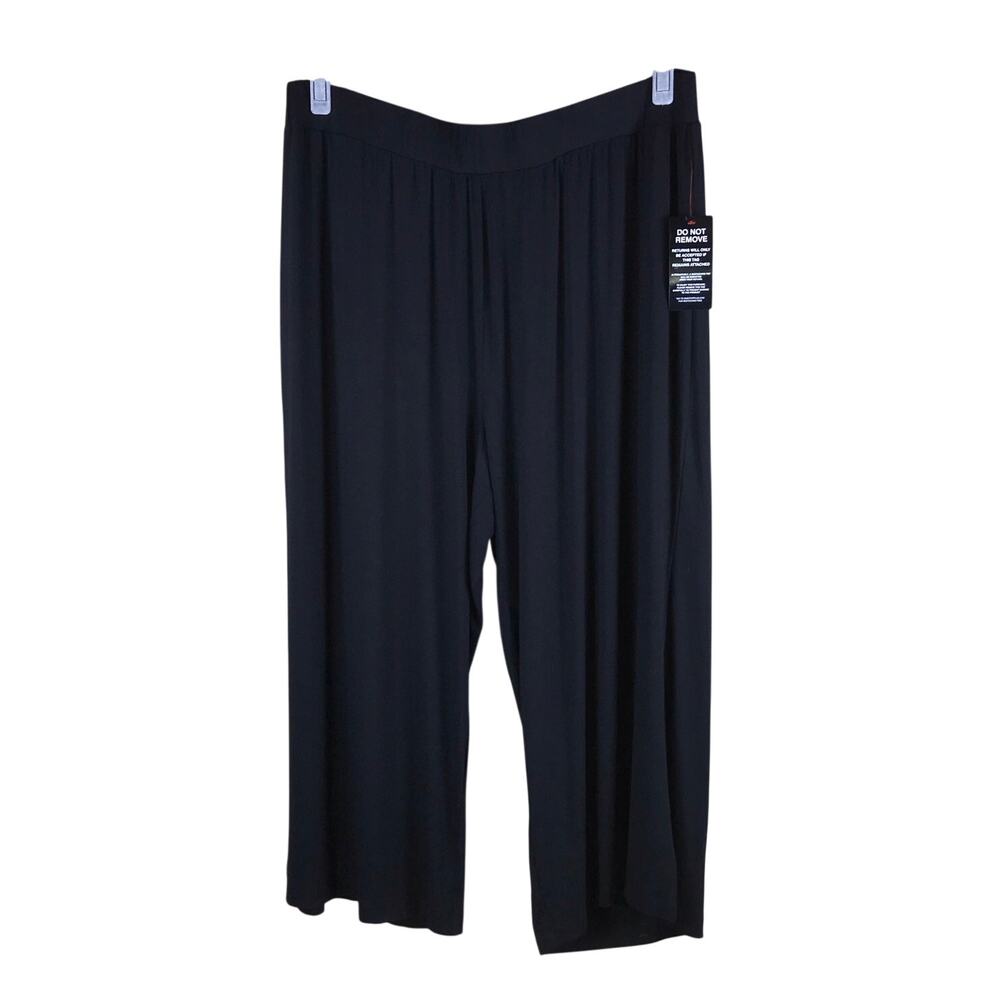 NWT Jessica London Pants Women’s 22/24 Everyday Stretch Knit Wide Leg Crop